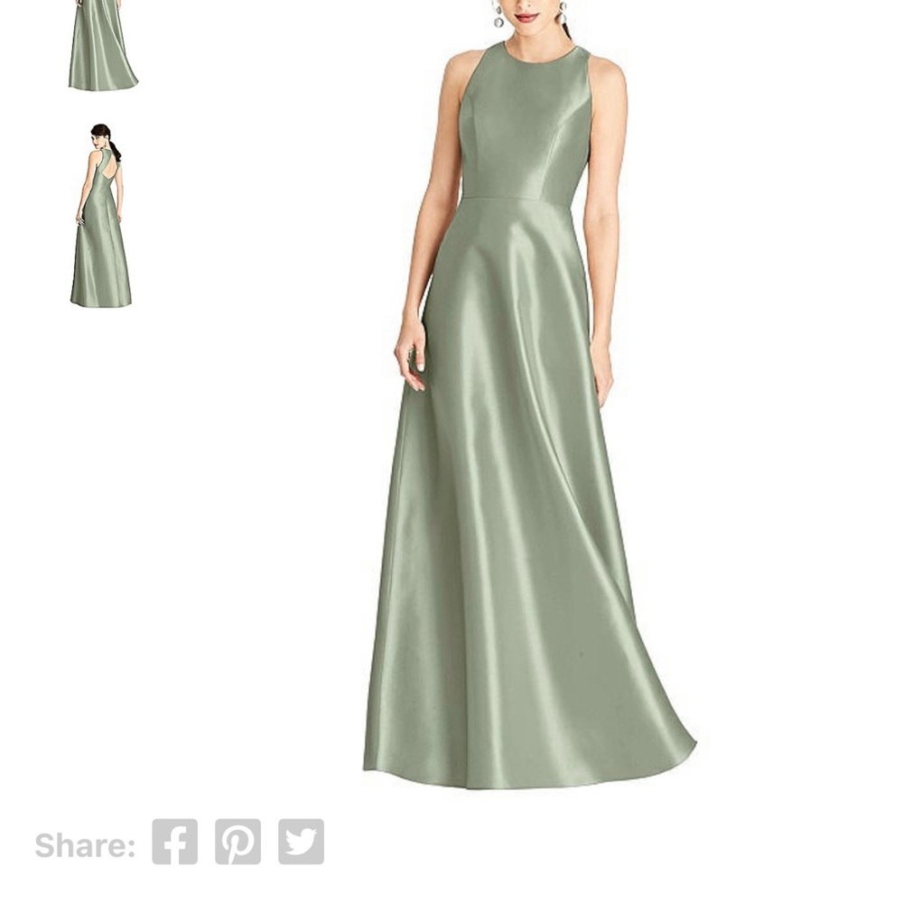 Elegant Green Sleeveless Dress
